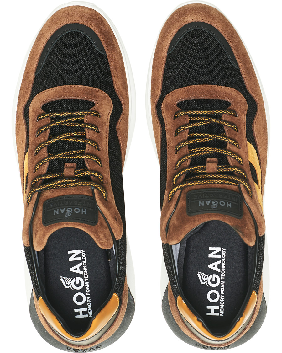 Uomini | Hogan Icube Running Sneaker Brown/Rust Suede | Hogan | Icube Running Sneaker Brown/Rust Suede