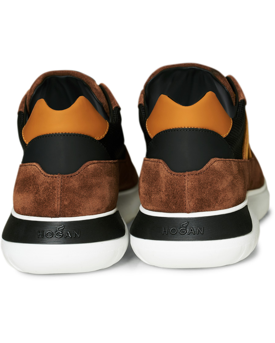 Uomini | Hogan Icube Running Sneaker Brown/Rust Suede | Hogan | Icube Running Sneaker Brown/Rust Suede