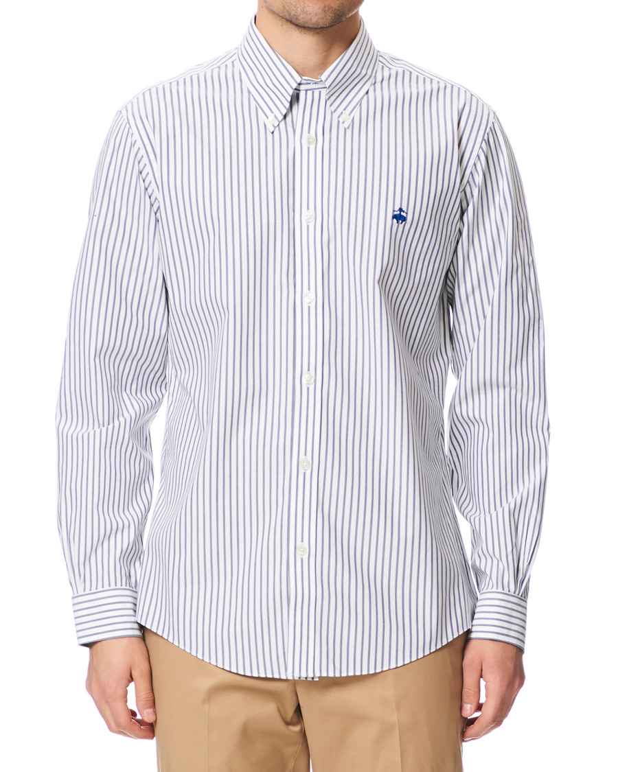 Uomini | Camicie | Brooks Brothers | Regent Fit Non Iron Sport Button Down Shirt Dark Blue