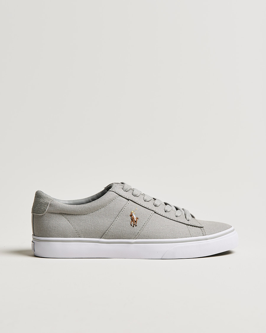 Uomini | Polo Ralph Lauren Sayer Canvas Sneaker Soft Grey | Polo Ralph Lauren | Sayer Canvas Sneaker Soft Grey