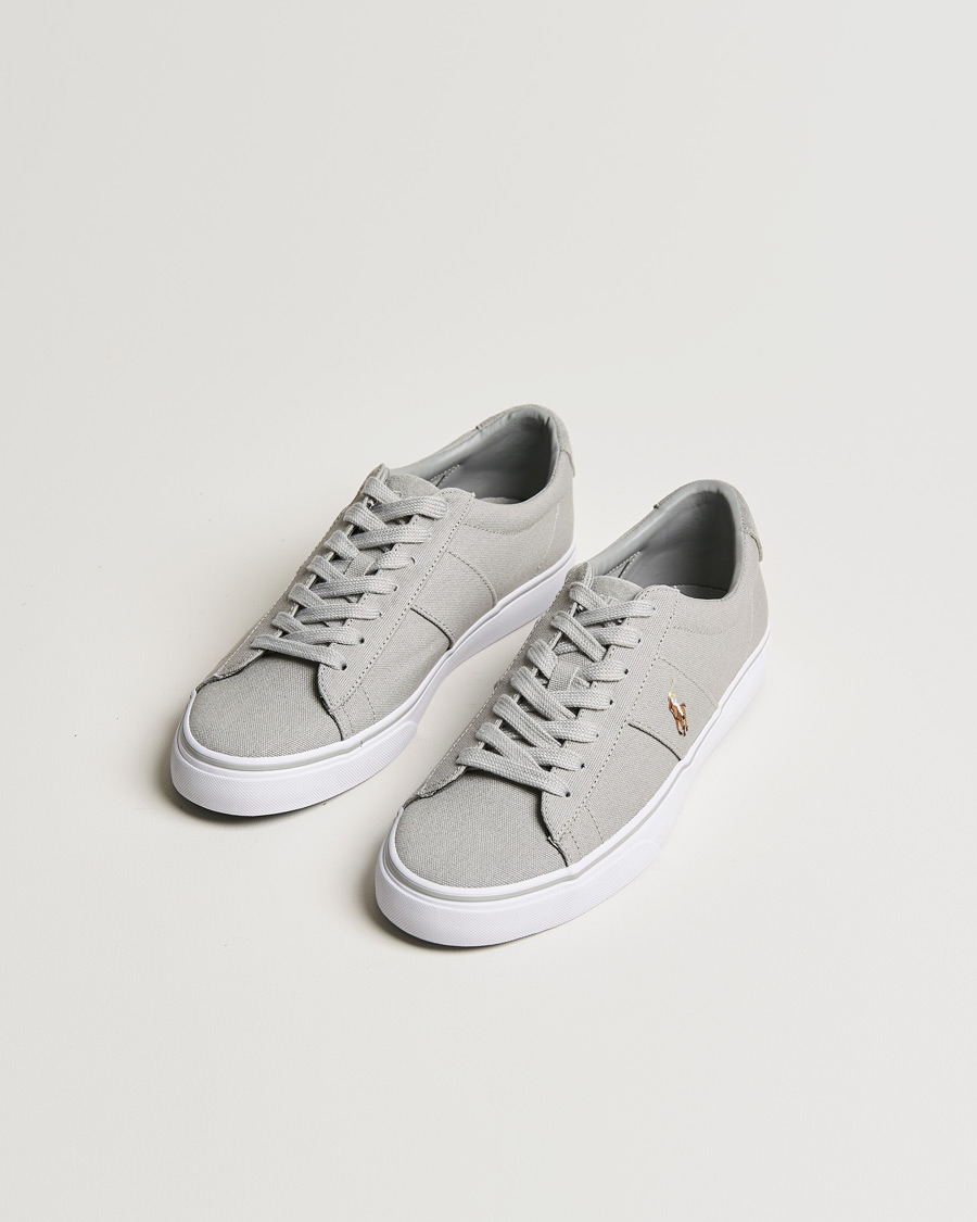 Uomini | Polo Ralph Lauren Sayer Canvas Sneaker Soft Grey | Polo Ralph Lauren | Sayer Canvas Sneaker Soft Grey