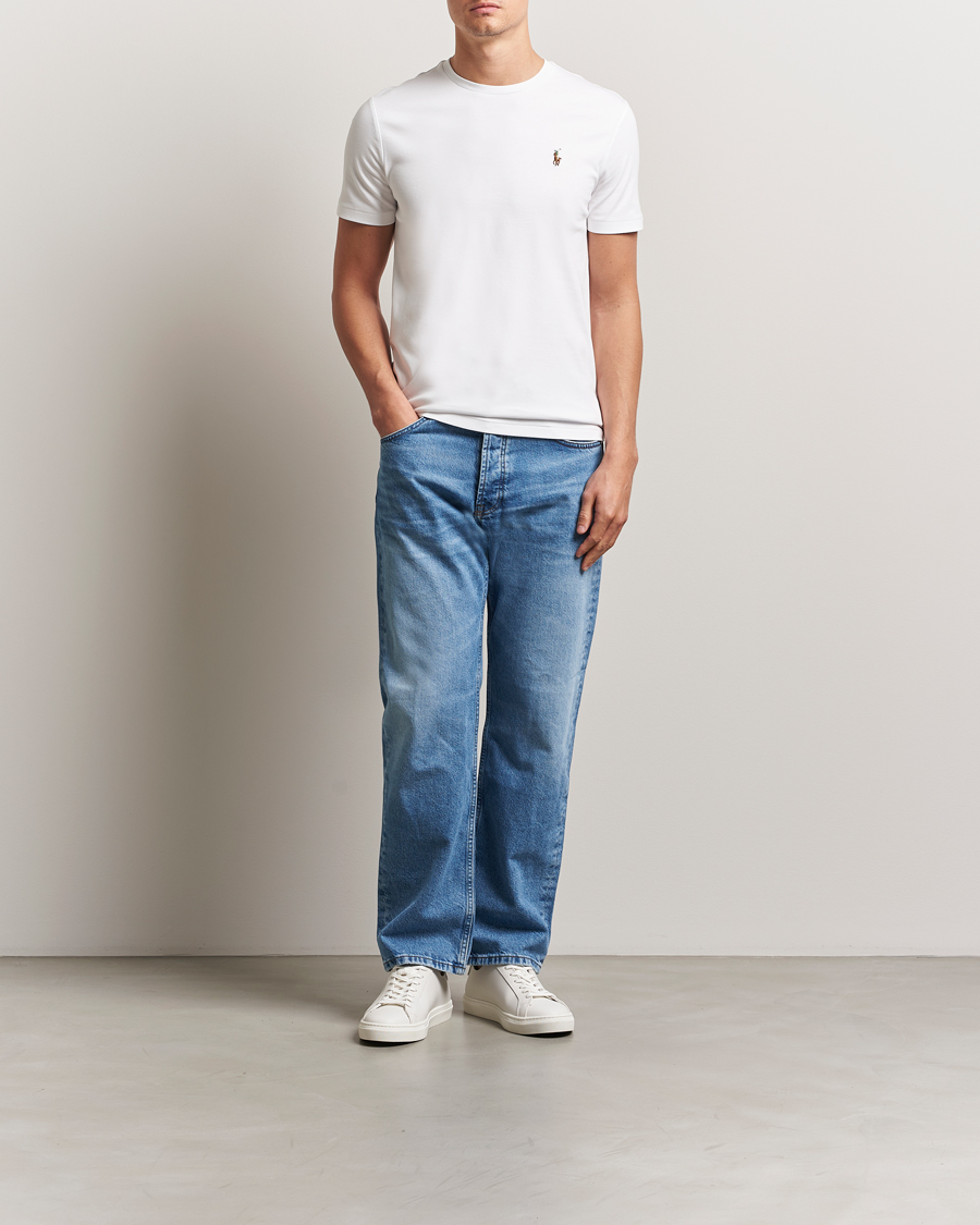 Uomini | T-shirt | Polo Ralph Lauren | Luxury Pima Cotton Crew Neck T-Shirt White