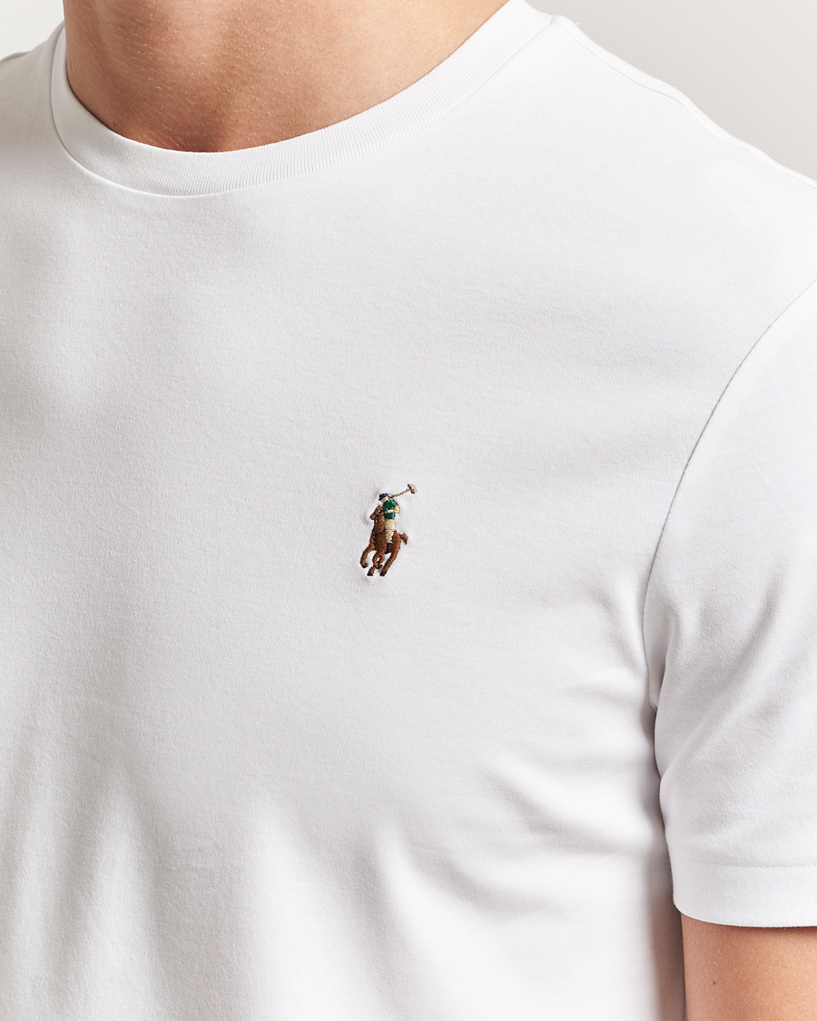 Uomini | T-shirt | Polo Ralph Lauren | Luxury Pima Cotton Crew Neck T-Shirt White