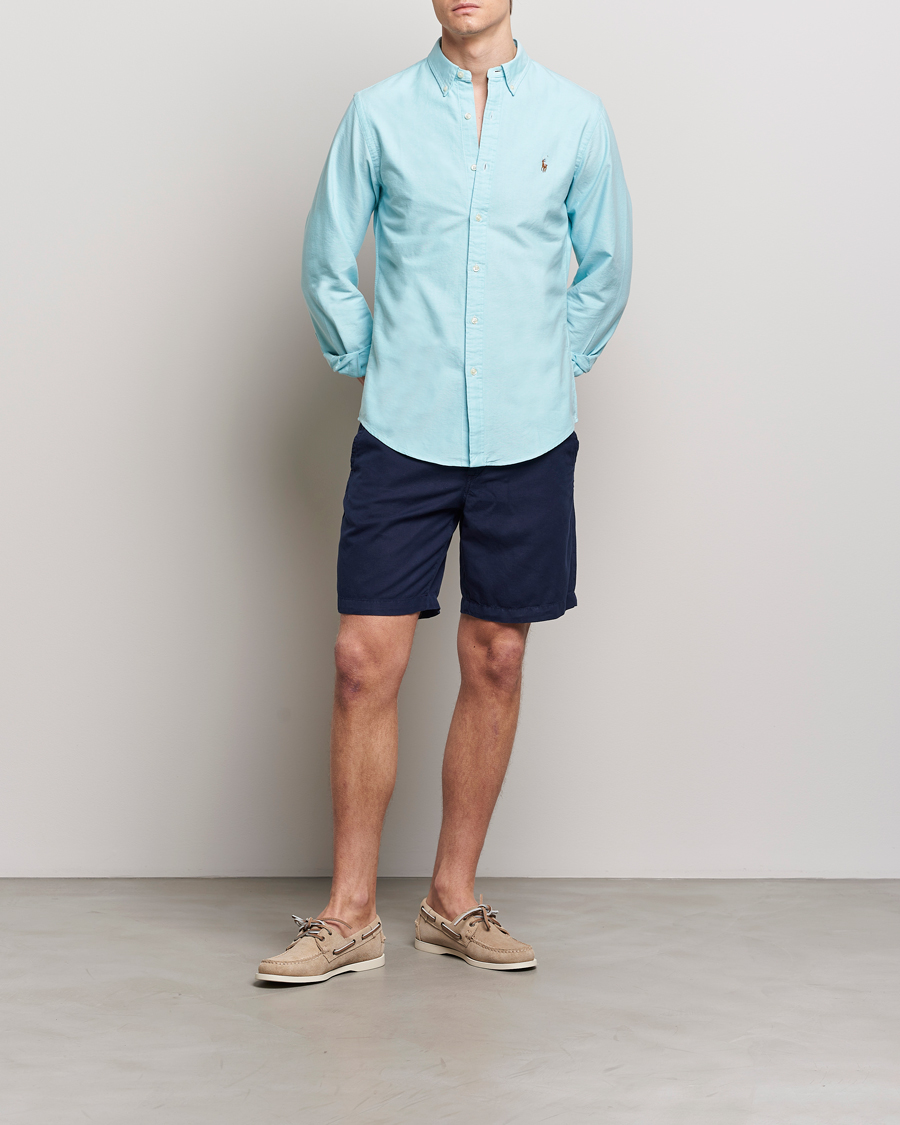 Uomini | Camicie | Polo Ralph Lauren | Slim Fit Oxford Button Down Shirt Aegean Blue