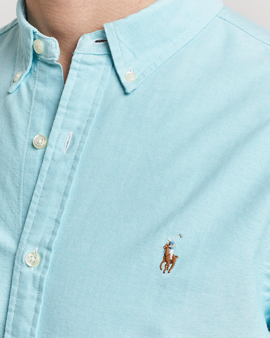 Uomini | Camicie | Polo Ralph Lauren | Slim Fit Oxford Button Down Shirt Aegean Blue