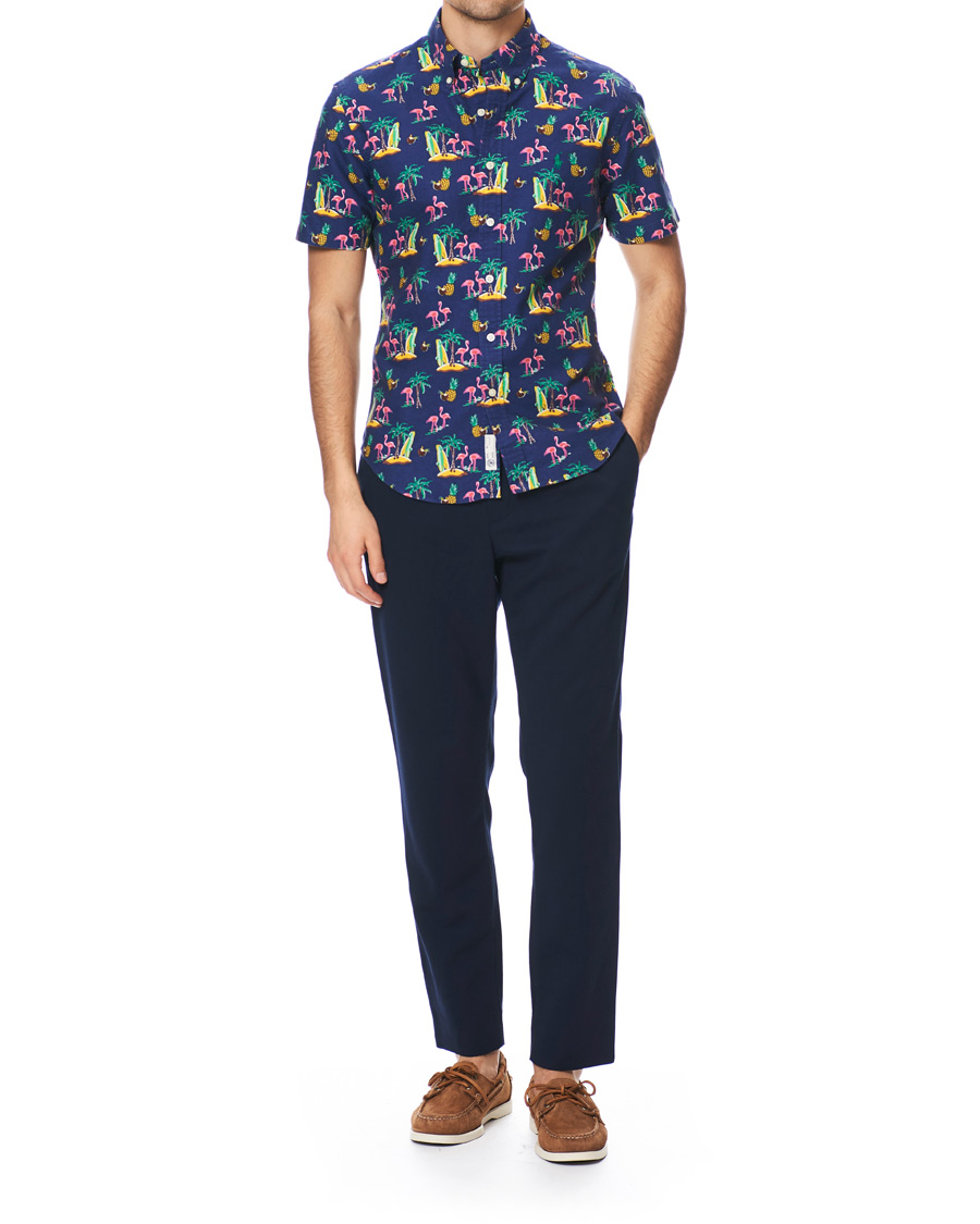 Uomini | Camicie | Polo Ralph Lauren | Slim Fit Printed Short Sleeve Shirt Coconut Flamingo