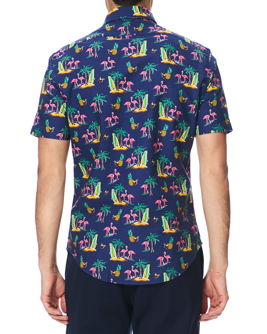 Uomini | Camicie | Polo Ralph Lauren | Slim Fit Printed Short Sleeve Shirt Coconut Flamingo