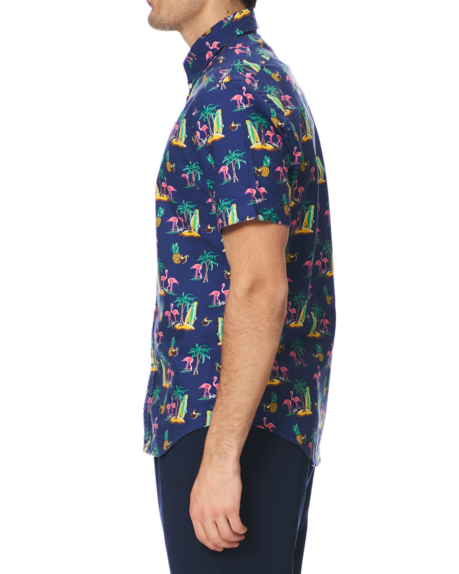 Uomini | Camicie | Polo Ralph Lauren | Slim Fit Printed Short Sleeve Shirt Coconut Flamingo