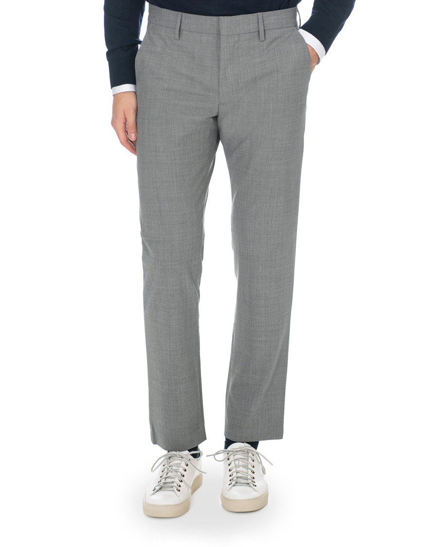 Uomini | Pantaloni | NN07 | Theo Wool Trousers Grey Melange