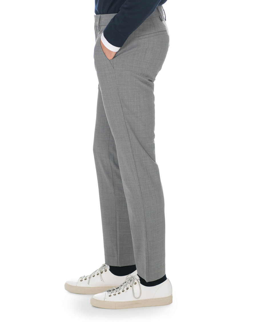 Uomini | Pantaloni | NN07 | Theo Wool Trousers Grey Melange