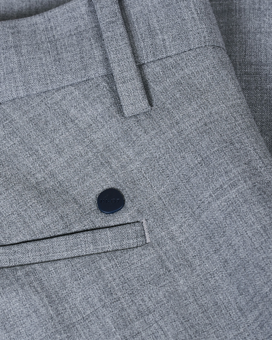 Uomini | Pantaloni | NN07 | Theo Wool Trousers Grey Melange
