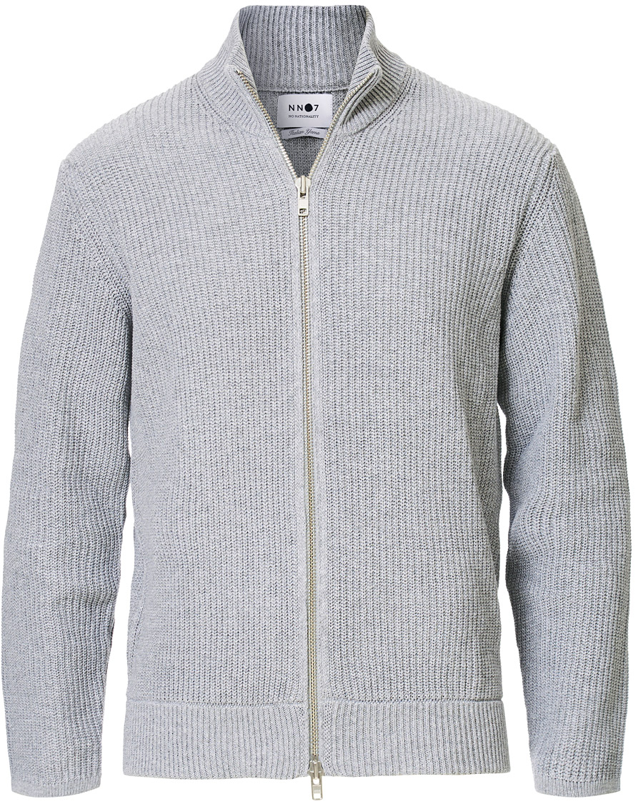 Uomini | Maglieria | NN07 | Piet Full Zip Medium Grey