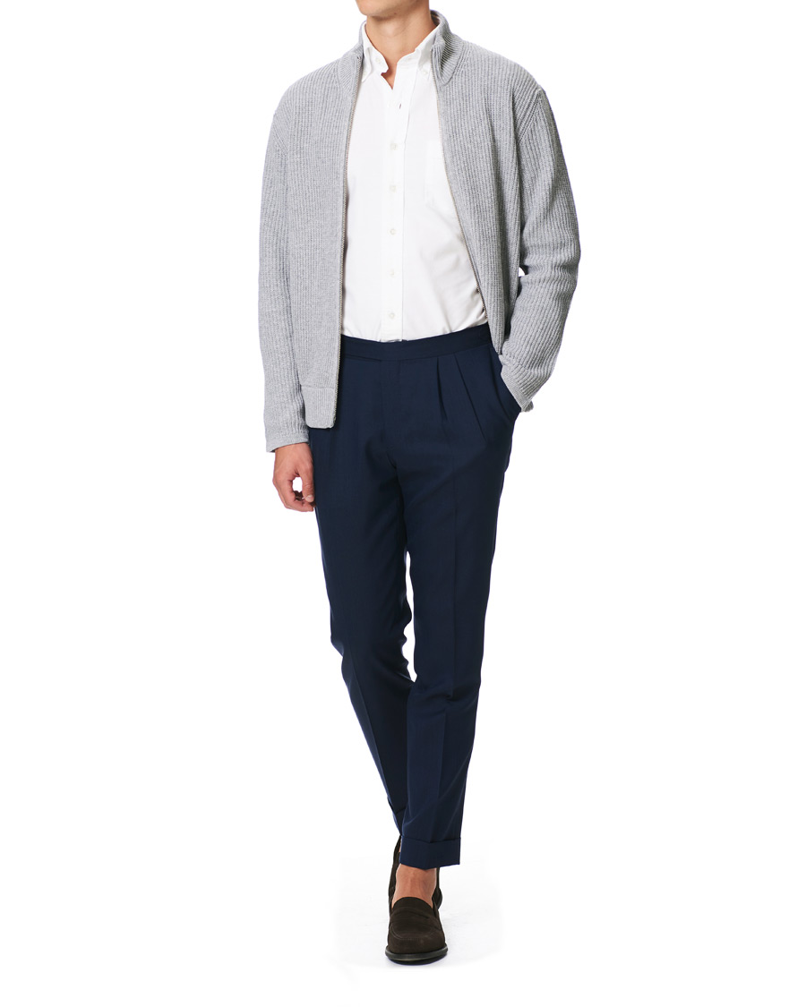 Uomini | Maglieria | NN07 | Piet Full Zip Medium Grey