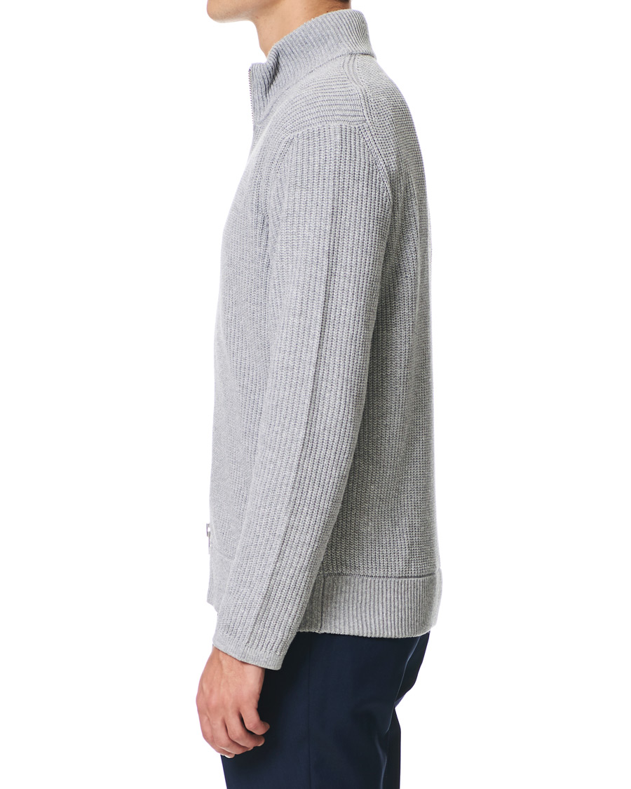 Uomini | Maglieria | NN07 | Piet Full Zip Medium Grey