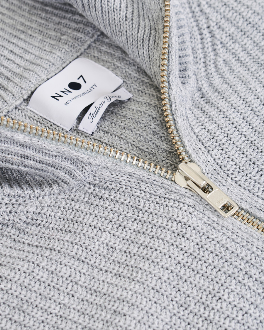 Uomini | Maglieria | NN07 | Piet Full Zip Medium Grey