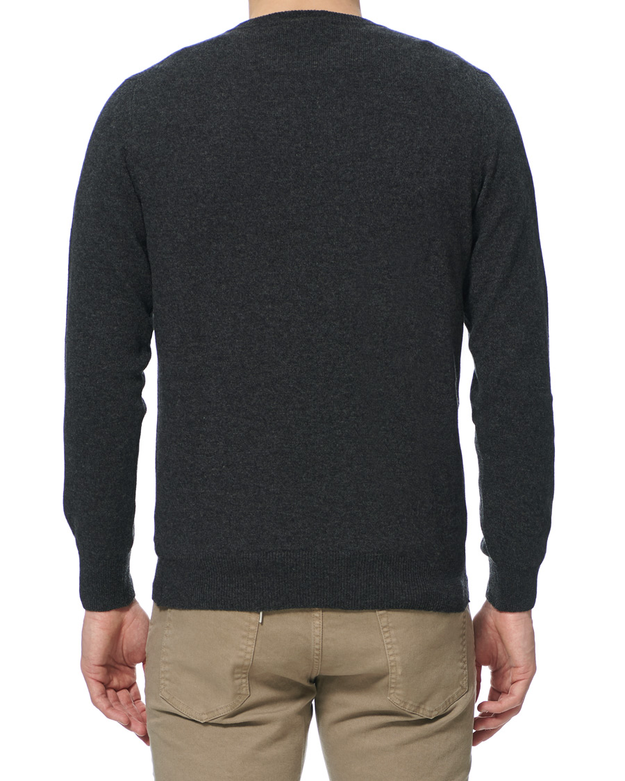 Uomini | Maglieria | Piacenza Cashmere | Cashmere Crew Neck Sweater Charcoal