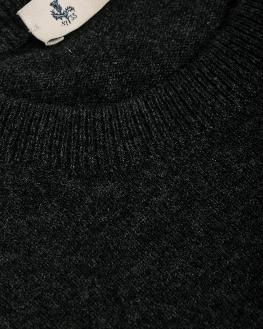 Uomini | Maglieria | Piacenza Cashmere | Cashmere Crew Neck Sweater Charcoal