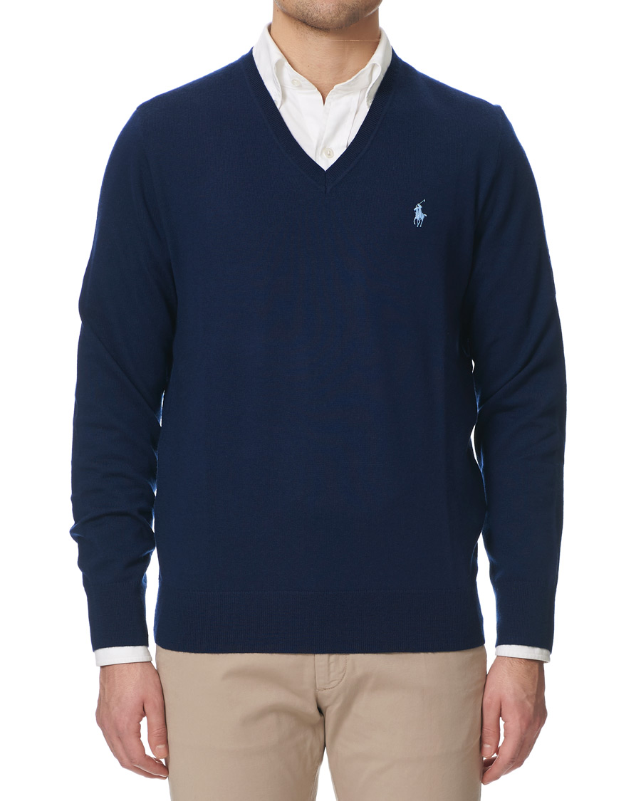 Uomini | Maglieria | Polo Ralph Lauren Golf | Merino Wool Sweater French Navy