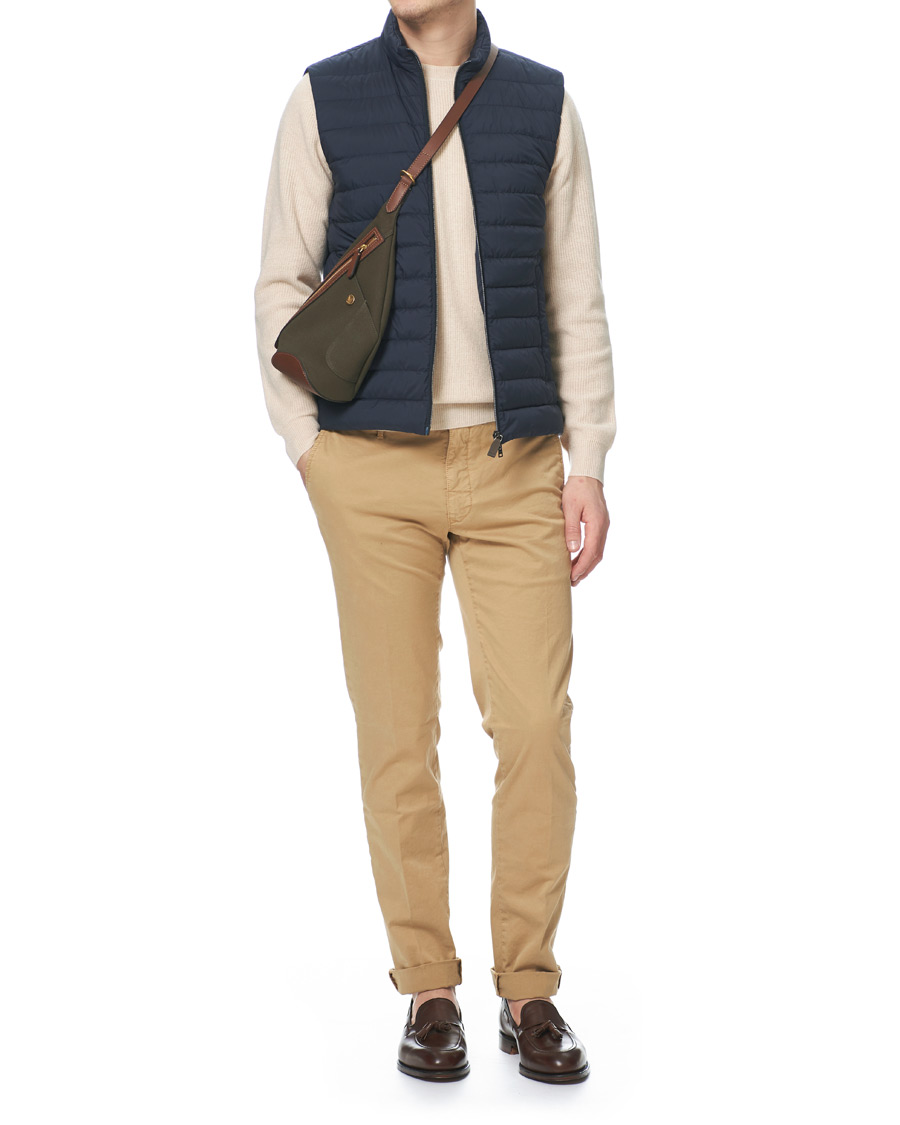Uomini | Giacche | Herno | Nuage Matt Nylon Vest Deep Blue