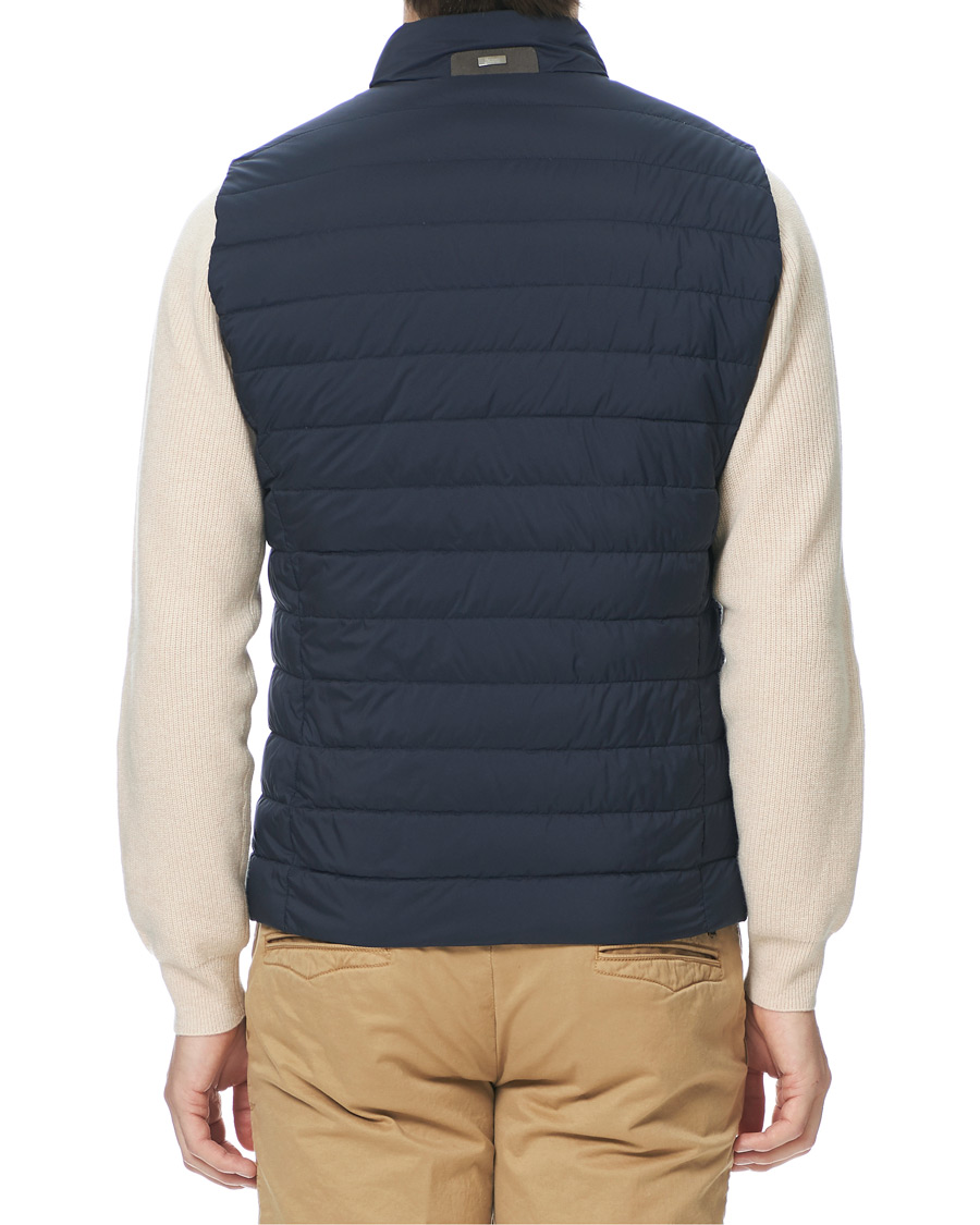 Uomini | Giacche | Herno | Nuage Matt Nylon Vest Deep Blue
