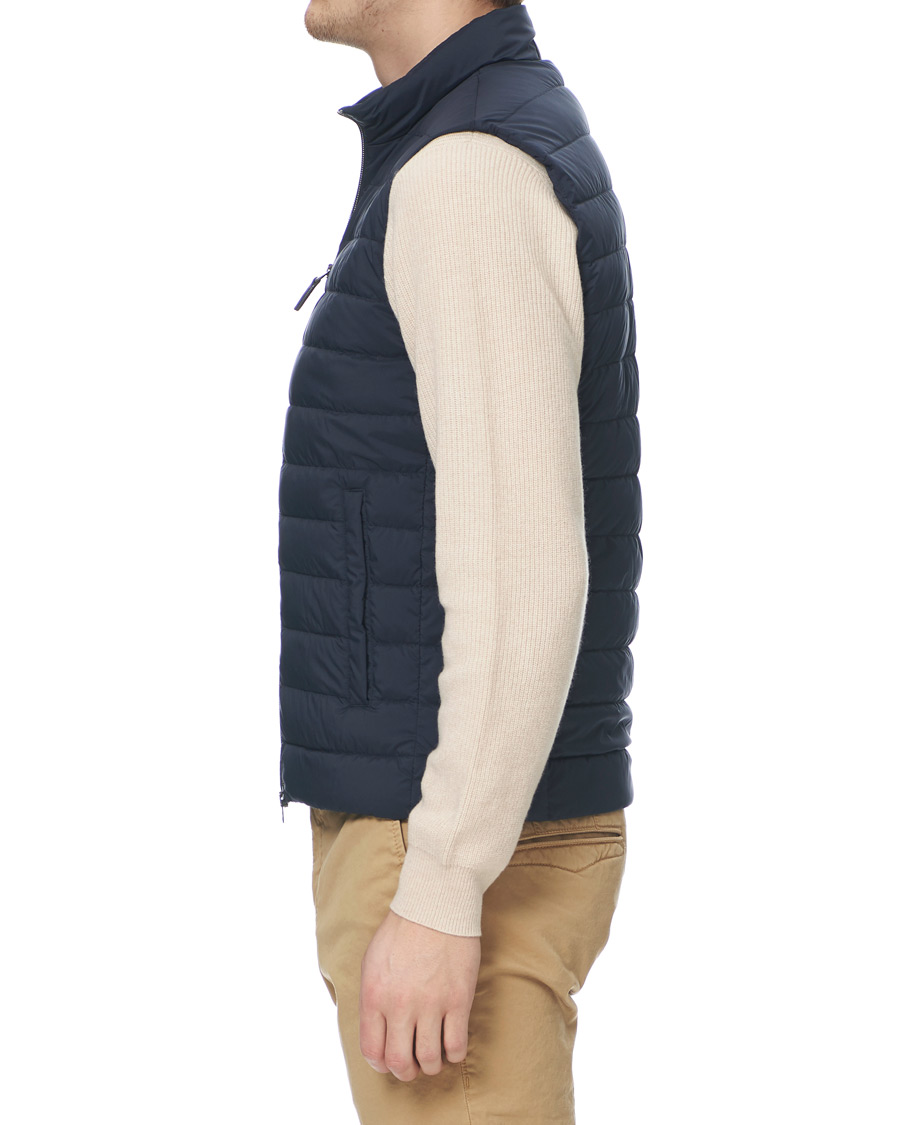 Uomini | Giacche | Herno | Nuage Matt Nylon Vest Deep Blue