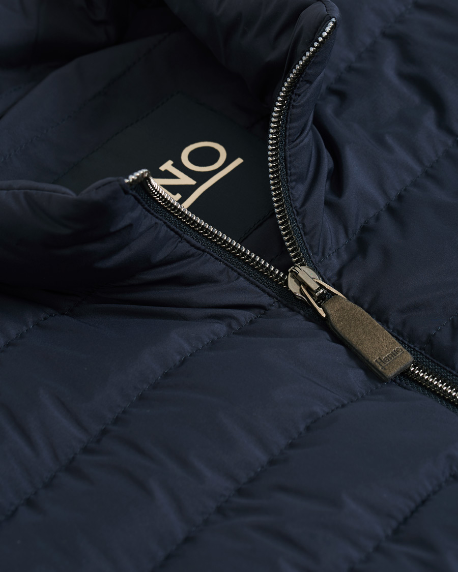 Uomini | Giacche | Herno | Nuage Matt Nylon Vest Deep Blue