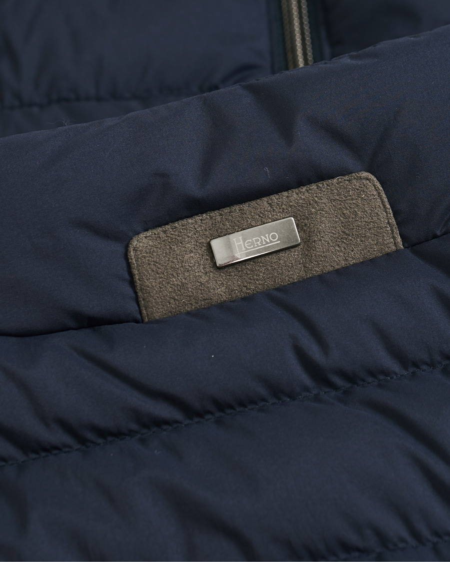 Uomini | Giacche | Herno | Nuage Matt Nylon Vest Deep Blue