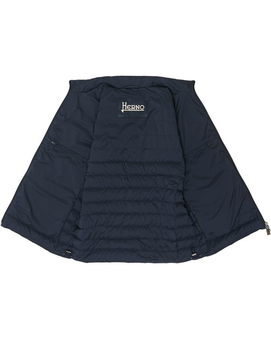 Uomini | Giacche | Herno | Nuage Matt Nylon Vest Deep Blue