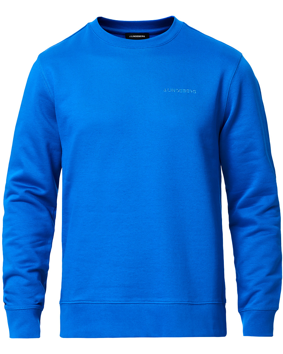 Uomini | Maglieria | J.Lindeberg | Throw Crew Neck Sweatshirt Yale Blue