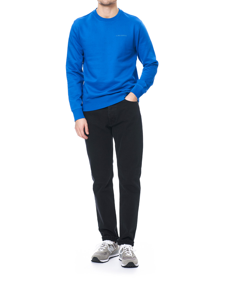 Uomini | Maglieria | J.Lindeberg | Throw Crew Neck Sweatshirt Yale Blue