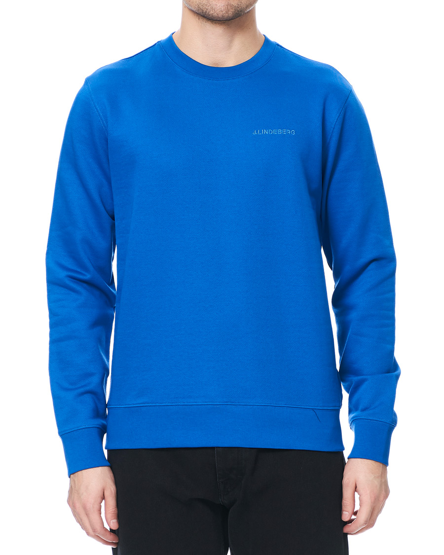 Uomini | Maglieria | J.Lindeberg | Throw Crew Neck Sweatshirt Yale Blue