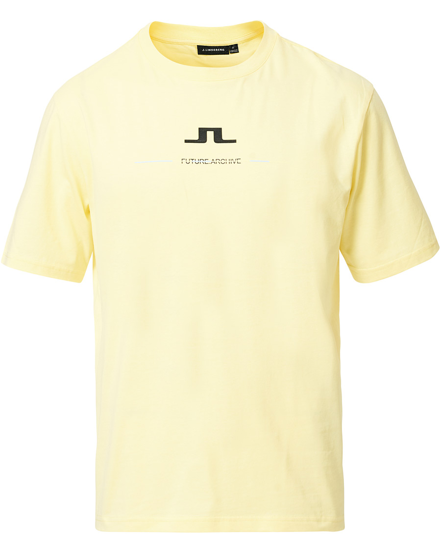 Uomini | T-shirt | J.Lindeberg | Dale Distinct Future Archive Crew Neck Tee Yellow