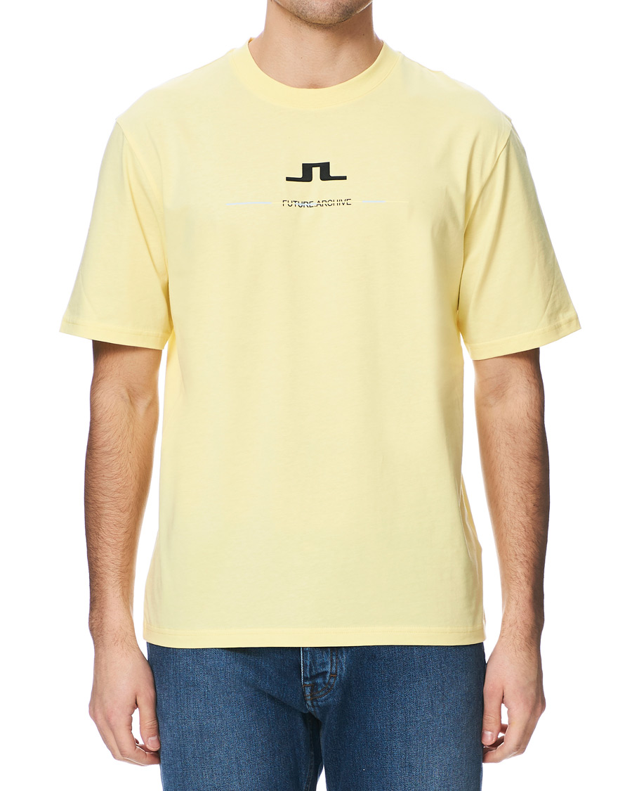 Uomini | T-shirt | J.Lindeberg | Dale Distinct Future Archive Crew Neck Tee Yellow