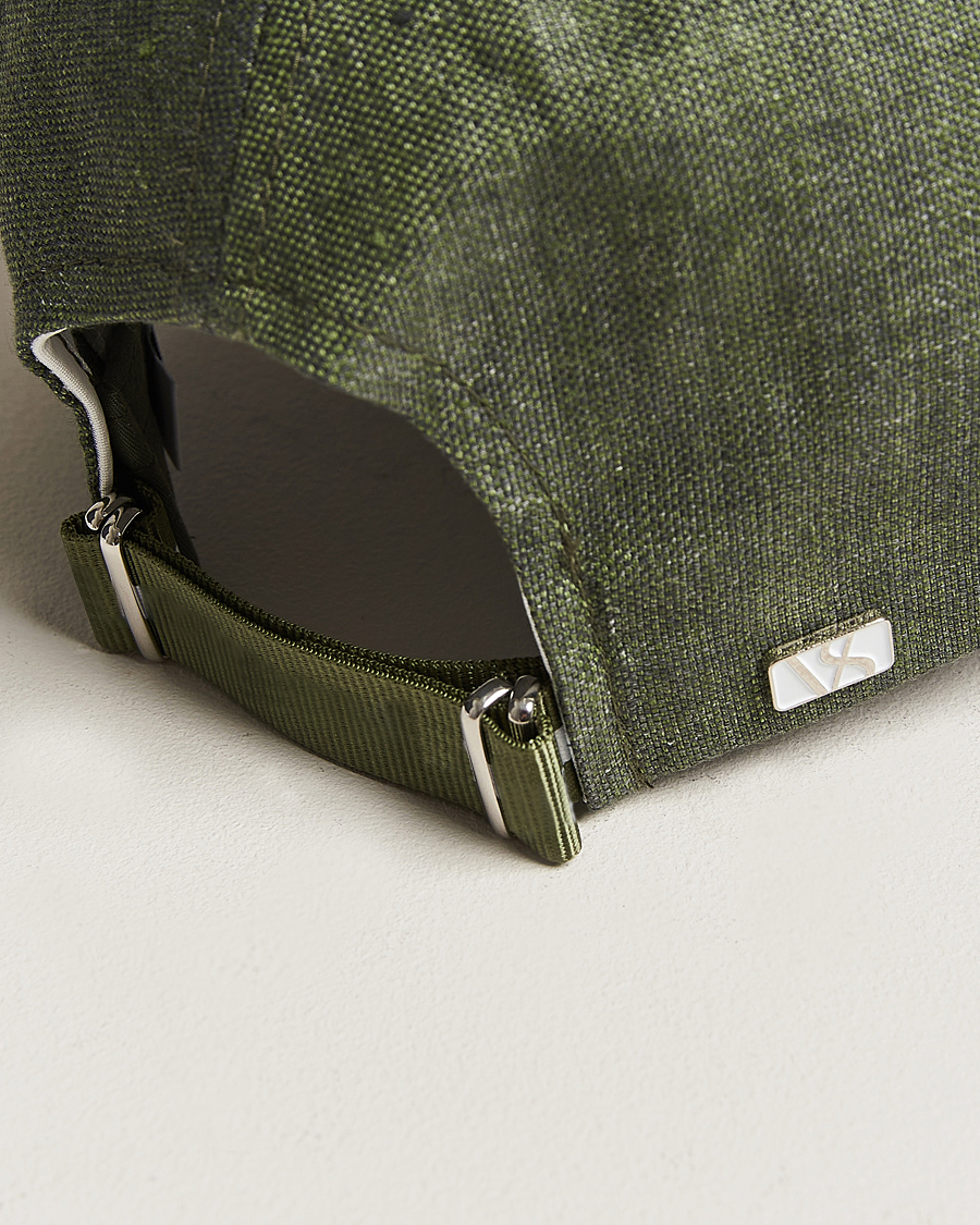 Uomini | Cappelli & Berretti | Varsity Headwear | Linen Baseball Cap French Olive