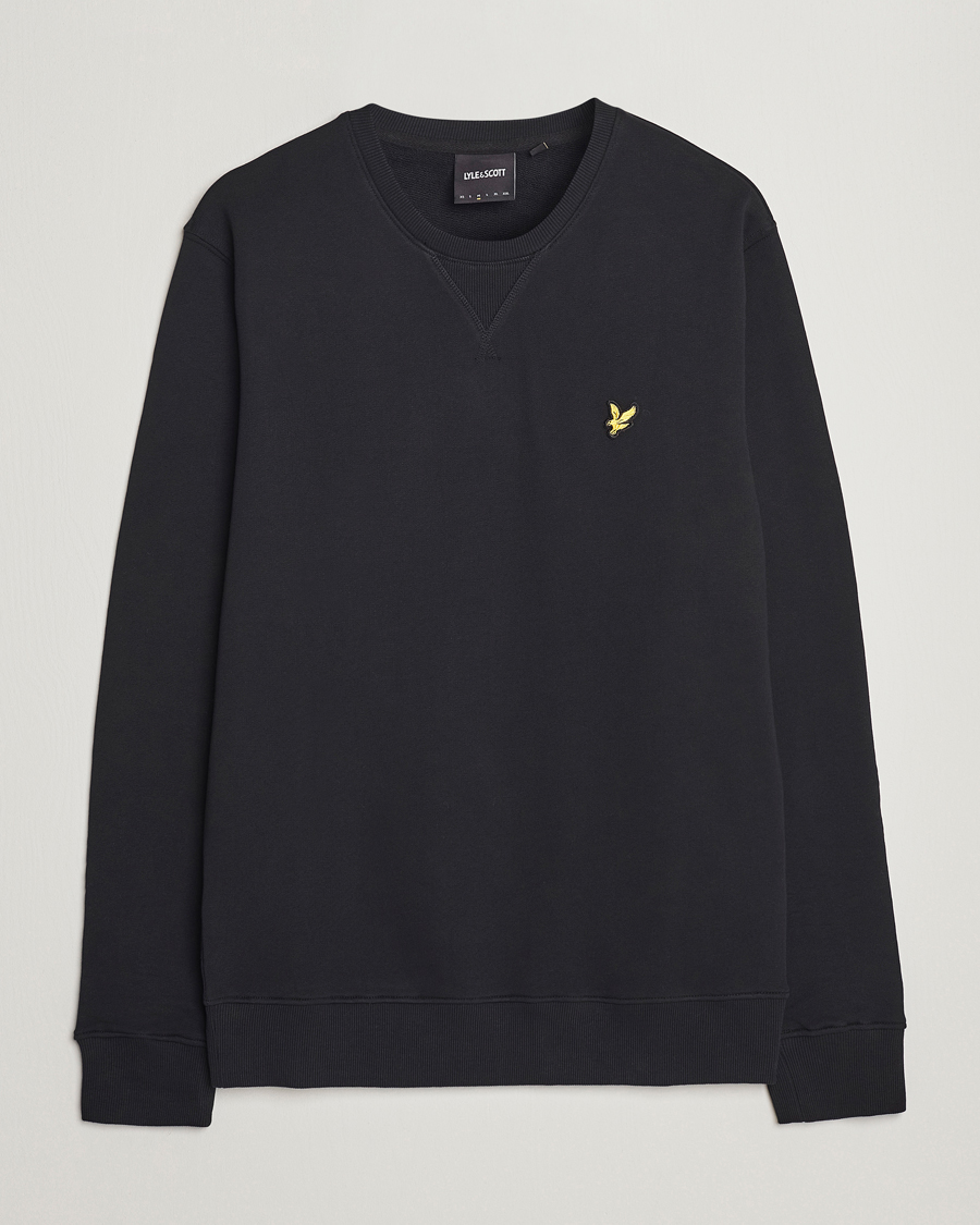 Uomini | Maglieria | Lyle & Scott | Crew Neck Sweatshirt Jet Black