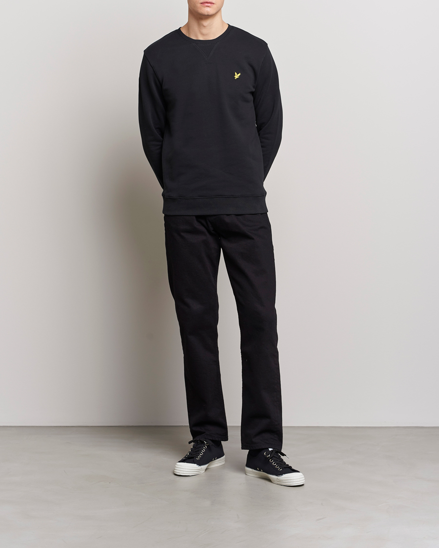 Uomini | Maglieria | Lyle & Scott | Crew Neck Sweatshirt Jet Black