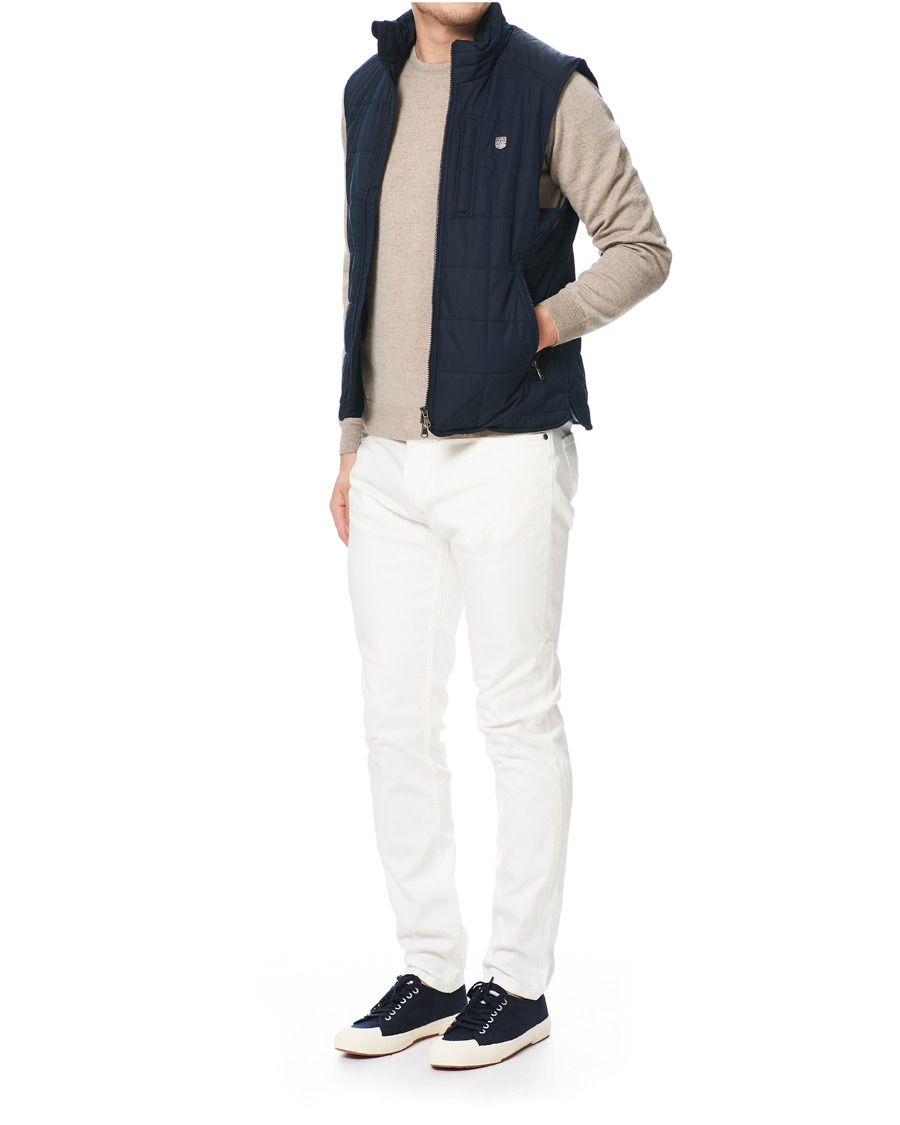 Uomini | Giacche | Morris | Quilted Crew Vest Navy