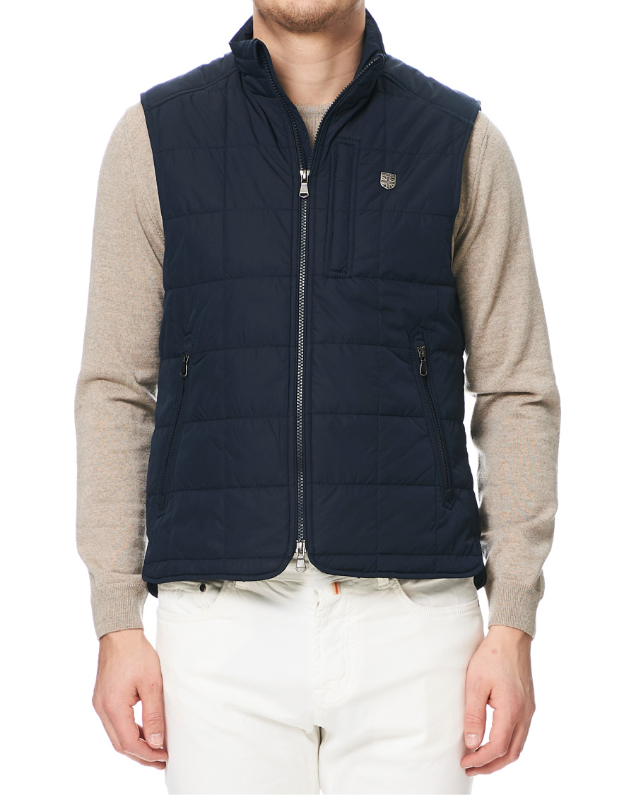 Uomini | Giacche | Morris | Quilted Crew Vest Navy
