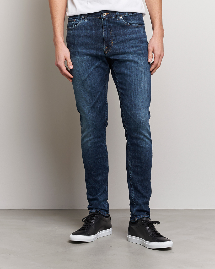 Uomini | Jeans | Tiger of Sweden | Evolve Super Stretch Top Jeans Medium Blue