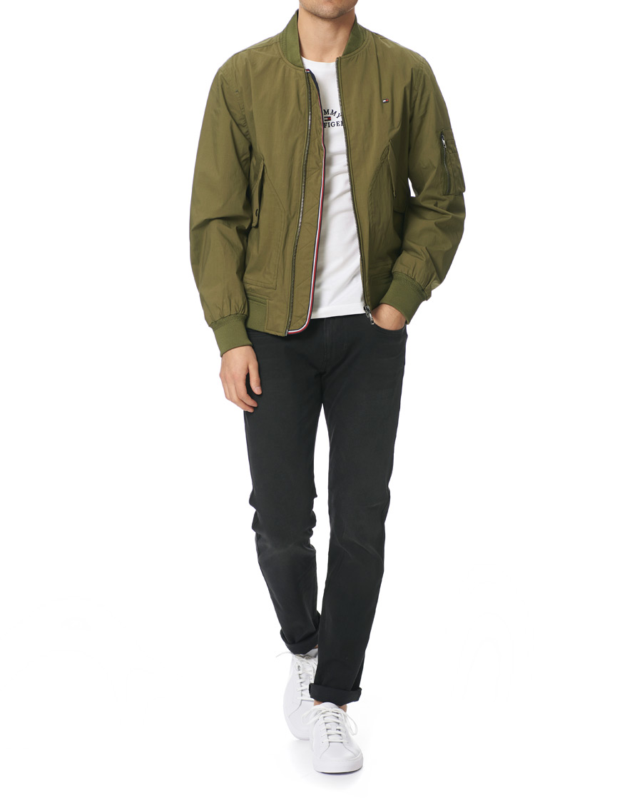 Uomini | Giacche | Tommy Hilfiger | Lightweight Cotton Bomber Jacket Moss Green