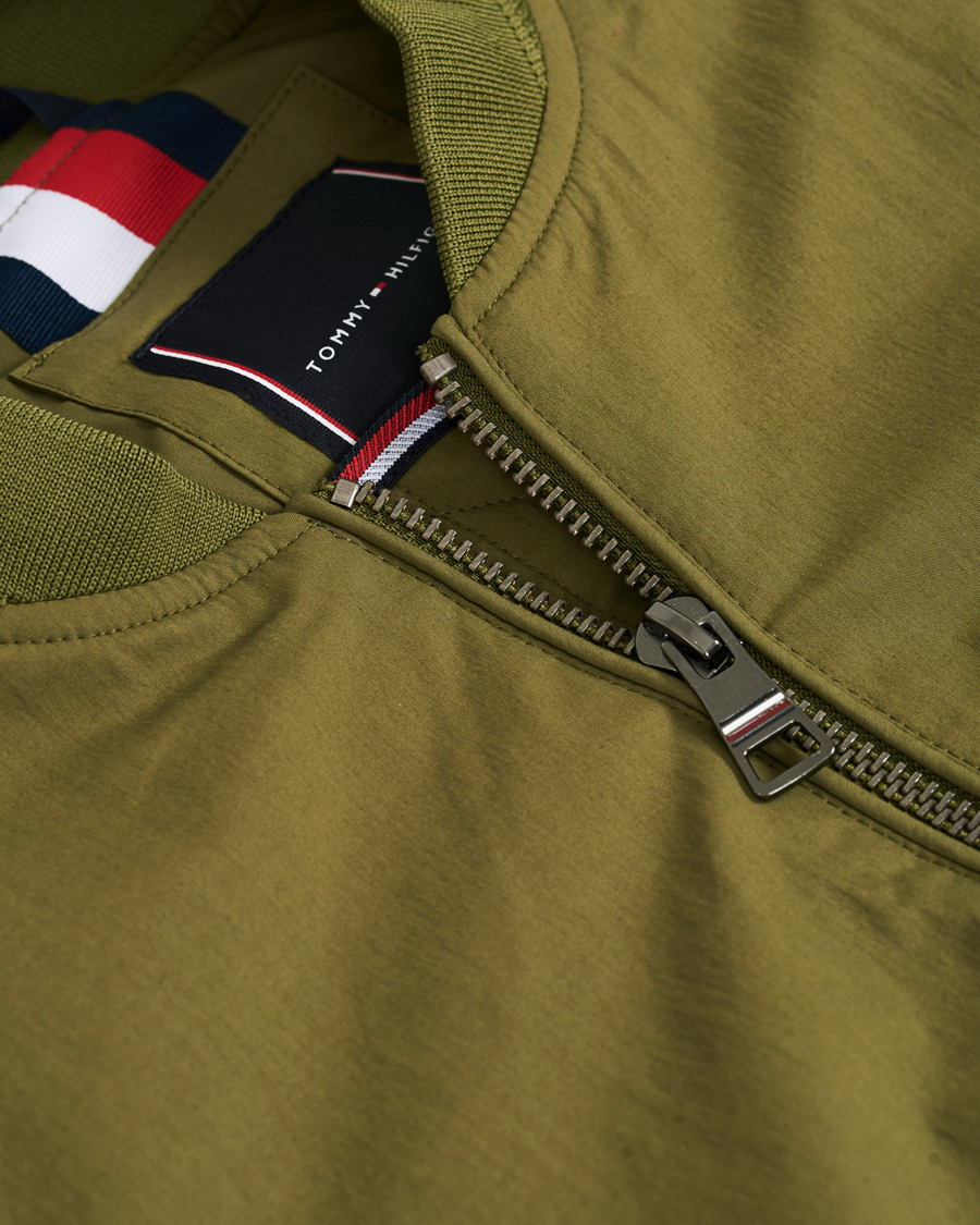 Uomini | Giacche | Tommy Hilfiger | Lightweight Cotton Bomber Jacket Moss Green