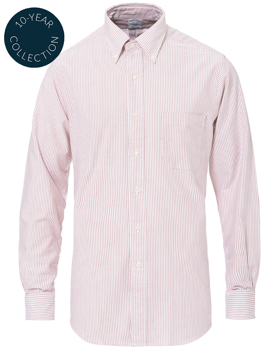 Uomini | Camicie | Brooks Brothers | Regent Fit Cotton Oxford Shirt Red/White
