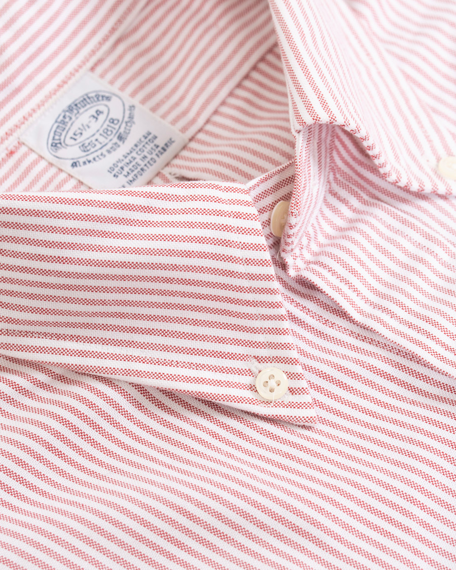 Uomini | Camicie | Brooks Brothers | Regent Fit Cotton Oxford Shirt Red/White
