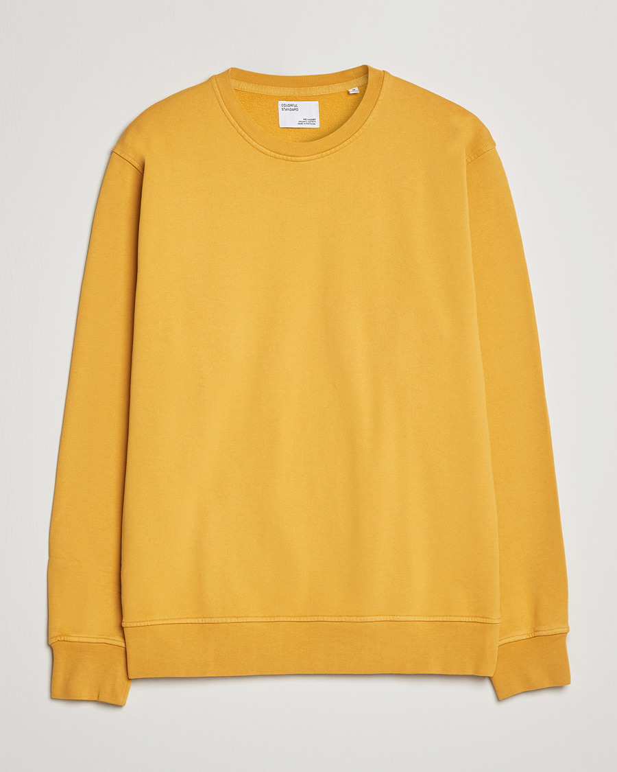 Uomini | Maglieria | Colorful Standard | Classic Organic Crew Neck Sweat Burned Yellow