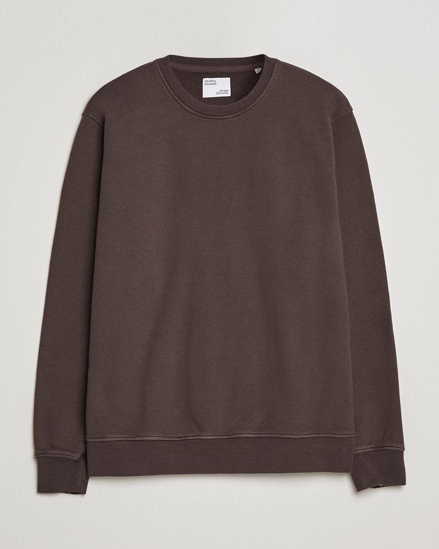 Uomini | Maglieria | Colorful Standard | Classic Organic Crew Neck Sweat Coffee Brown