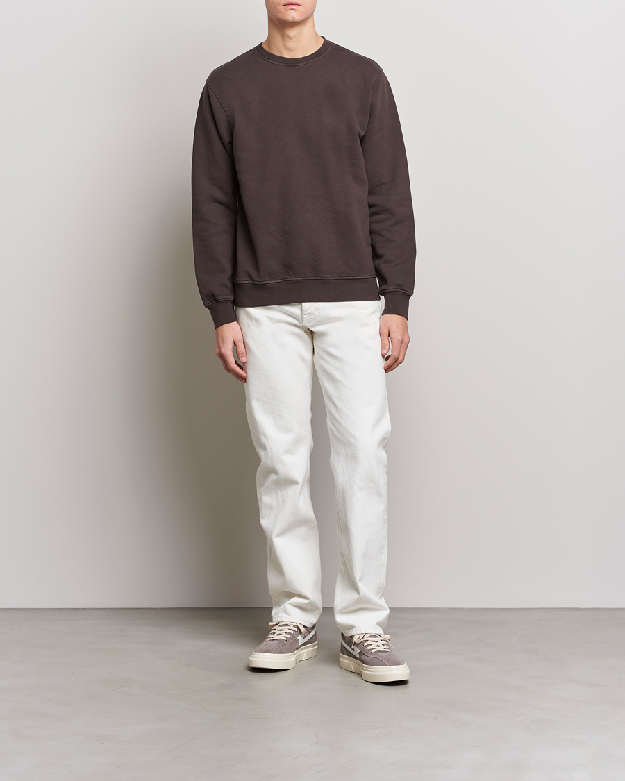 Uomini | Maglieria | Colorful Standard | Classic Organic Crew Neck Sweat Coffee Brown