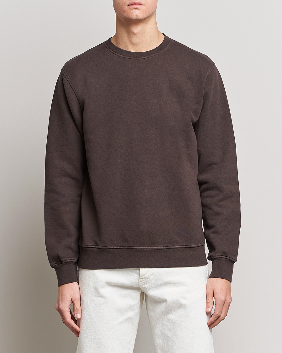 Uomini | Maglieria | Colorful Standard | Classic Organic Crew Neck Sweat Coffee Brown