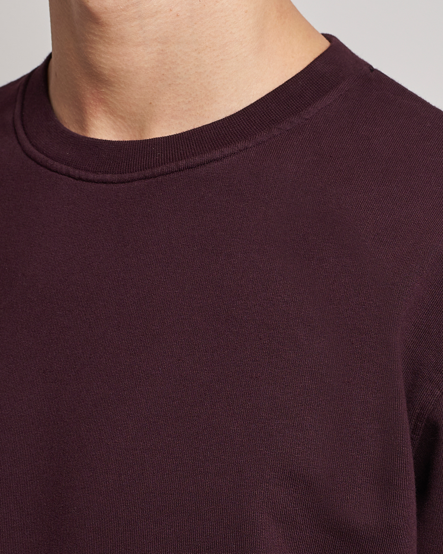 Uomini | Maglieria | Colorful Standard | Classic Organic Crew Neck Sweat Oxblood Red