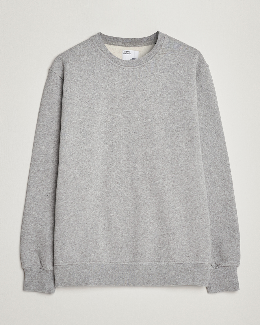 Uomini | Maglieria | Colorful Standard | Classic Organic Crew Neck Sweat Heather Grey