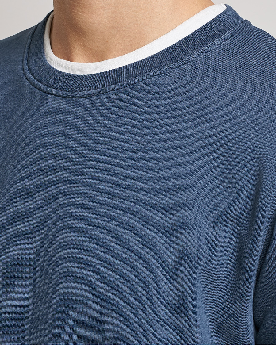 Uomini | Maglieria | Colorful Standard | Classic Organic Crew Neck Sweat Petrol Blue
